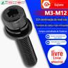 Parafuso sextavado de cabeça cilíndrica grau 12.9 Parafuso de combinação tripla cabeça copo Parafuso de combinação tripla M3/M4/M5/M6/M8