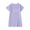 Bata de Noche de Algodón para Niñas, Ropa para Aire Acondicionado, Ropa Fina para Casa, Pijama Infantil, Estilo Falda Línea A, Falda Infantil, Ropa de Verano para Niñas