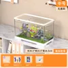 Aquário Transparente Sala de Estar Varanda Casa Pequeno e Médio Paisagismo Preguiçoso Ecológico Plástico Desktop Aquário Longo