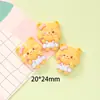 Cartoon Cute Butter Bear DIY Handmade Cream Glue Phone Case Chaveiro Hairpin Resina Jóias Acessórios
