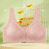 Ropa interior sin costuras de encaje para mujeres de mediana edad y ancianas, sujetador para madres con hebilla delantera fina para lactancia, sujetador inalámbrico para mujeres
