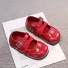 Sapatos Mary Jane Infantis de Couro Patente Vintage, Sapatos Infantis de Couro, Sapatos de Princesa para Meninas, Sapatilhas Rasas de Solado Macio para Meninas