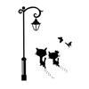 Gatito negro farola decoración habitación sala de estar dormitorio autoadhesivo removible pvc pegatina de pared generación transfronteriza AliExpress