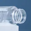 Botella de Plástico de 100ml Botella Líquida PET Botella de Muestreo Transparente de Boca Ancha Tapa Negra Botella Dosificadora Botella de Medicina Botella Pequeña Botella para Polvos