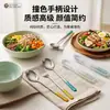 Juego de cubiertos de titanio puro para una persona, resistente a la corrosión, liso, con estuche a prueba de polvo, diseño simple, adecuado para el almuerzo para llevar
