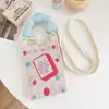Bolso de Mano de Punto de Nuevo Estilo Color Dopamina Bolso de Almacenamiento Versátil de Nicho Bolso Pequeño de Punto Cruzado