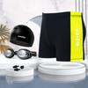 Calções de banho masculinos, calções de banho boxer estampados, cintura larga, confortáveis, plus size, calções de banho de fontes termais masculinas, fabricantes de atacado