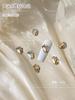Joyería para uñas con taladro de pila superacabado, perla de amor, cuadrado gordo, color hielo transparente, decoración de uñas de lujo al por mayor