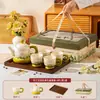 Tetera de Cerámica Camelia Retro Accesible de Lujo Juego de Té Taza para Té de la Tarde en Casa Souvenir de Alto Valor Juego de Agua
