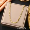 Colar Corrente de Caixa em Aço Inoxidável Estilo Ins Transfronteiriço Feminino Corrente de Clavícula Moda Titânio Aço Banho a Vácuo Ouro 18K Pulseira