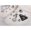 Tamancos Estilo Xiaohongshu com Corrente de Cristal, Acessórios de Fivela de Urso para Sapato, Acessórios de Fivela Decorativa Removíveis, Pingentes para Sapato