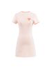 25031-25 Verano versión coreana de corte ajustado cuello redondo pequeño amor hueco manga corta cintura forma A falda vestido