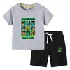 Camiseta para Niños 2026 Verano Nuevo Comercio Exterior Ropa para Niños Ins Estilo Coreano Algodón Manga Corta y Pantalones Cortos para Niños Conjunto de Dos Piezas
