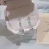 Colección de Pendientes de Hueso de Titanio Estilo Coreano, Pendientes de Lujo Ligero con Lazo para Mujer, Accesorios Sencillos para Orejas con Pasador de Plata S925