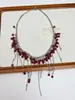 Collar con Colgante de Borla de Perlas Rojas Estilo Chica Caliente Dulce y Fresco con Diseño Único y Personalidad Gargantilla Cadena para Clavícula para Mujeres