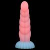 Plug Anal de Silicone Luminous Twist Masturbação Vestibular Manual Plug em Forma de Crisântemo sm Brinquedo Produtos Sexuais Divertidos