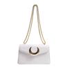 Patrón de Lichi Texturas de Moda Estilo Occidental Media Luna Distinctiva Bolsa Cuadrada Pequeña 2023 Nueva Simple de Moda Bolso de Hombro Cruzado