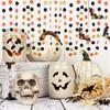 2 M Comprimento Flor Disco Laranja Preto Decoração de Festa de Halloween Flor de Papel Festival Fantasma Flor de Costura Decoração de Cena