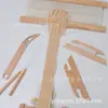 Kit de lanzadera para tejer en telar de hilo, Juego de herramientas para tejer correas, Herramientas de tejido de madera de haya, Lanzadera