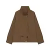 Novo trench coat feminino estilo europeu e americano, gola alta, silhueta plissada, estilo workwear