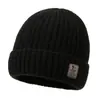 Touca de Tricô Nova de Inverno Transfronteiriça, à Prova de Frio, Aveludada e Espessada, Moda Jovem, Touca de Lã Versátil, Chapéu para Exterior Atacado