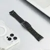 Adecuado para Correa de Reloj Huawei Gt6 Gt6 46mm Cadena Especial de Tres Eslabones Curvada Hebilla Telescópica Desmontable Correa de Reloj de Titanio