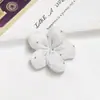 Adorno para Cabeza, Bolso y Ropa de Flor de Cinco Pétalos Cosida a Mano con Relleno de Algodón, Pétalos Rosa Dulce de Principio de Verano