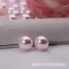 Brincos redondos de imitação de cristal Shijia austríaco imitação de pérolas artesanais soltas com meio furo pingente grampo de cabelo material