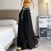 Nuevos pantalones falda de verano adelgazantes con un efecto largo y drapeado, pantalones casuales de pierna ancha, pantalones de talla grande para mujeres de talla grande, pantalones falda Yamamoto que favorecen la figura