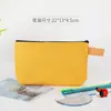 Estojo de lona para lápis Amazon transfronteiriço com logotipo personalizado, bolsa de maquiagem de viagem com zíper para mulheres, bolsa de armazenamento de papelaria espessada atacado