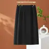 Falda midi de lunares de corte recto hecha a medida para mujer, nuevo estilo de otoño, con abertura trasera, casual, adelgazante, moderna y versátil