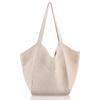 Bolsa de Tricô de Poliéster Grande Capacidade Casual Nova Bolsa de Tricô Vazada Estilo Doce Bolsa de Ombro Bolsa de Praia para Férias Bolsa Feminina