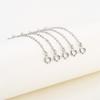 Cadena de Plata S925 Pulsera de Mujer Collar Doble Elástico Hebilla Cadena de Ajuste Accesorios Chapado en Plata Oro de 18K Cadena de Extensión para DIY