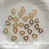 Contas Transparentes com Carimbo Dourado em Formato de Coração, Estrela de Cinco Pontas, Nuvem e Quadrado para Corrente de Celular, Pulseira, Acessórios de Joias Venda por Atacado