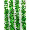 Decoração Folha de Rabanete Verde de Rattan Folhas de Árvore Falsas Cipós Verdes Cipós de Flor de Plástico Tubos de Água Dutos de Ar Condicionado Cobertura Folhas Verdes