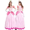 Novo Marybiki Princesa Vestido Palco Traje Palácio Festa Rainha Vestido Rosa Pêssego Flor Princesa Costume