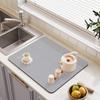 Alfombrilla para desagüe de cocina de lujo accesible, alfombrilla absorbente de tierra de diatomeas, secado rápido para encimera, mantel antideslizante, alfombrilla suave para platos y tazas de escritorio