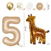 Set de globos digitales de 32 pulgadas de color beige transfronterizo, fiesta de cumpleaños de bebé y niños, feliz cumpleaños, globo decorativo al por mayor
