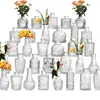 Juego de Jarrones de Cristal Personalizados Transfronterizos para Amazon Decoración de Bodas Adornos para Restaurante Estilo Ins Jarrón Pequeño de Gama Alta