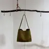 Bolsa Tecida Retrô Fashion Feminina 2026 Nova para o Dia a Dia Grande Capacidade Ombro Único Sob o Braço Bolsa de Mão Tote Bolsa de Balde