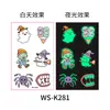 Nuevas pegatinas de tatuaje luminosas de Halloween Fantasmas de dibujos animados Calabazas Tatuajes temporales divertidos que brillan Pegatinas pegatinas