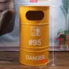 Bote de Basura de Hidrante de Incendio Creativo Retro Estilo Industrial Pie Grande Operado con Pedal Restaurante Arte de Hierro Contenedor Exterior Adornos Americanos Decorativos