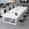 Mesa de Conferência Simples Moderna Mesa de Escritório Moderna Simples Retangular Grande Mesa de Escritório Simples Mesa Longa de Treinamento