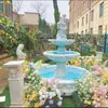 Decoración de patio estilo europeo, fuente de agua corriente, estanque de deseos para bodas, estanque de peces en terraza de jardín de villa, adornos para jardín exterior
