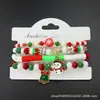 Pulsera de Navidad Pulsera de Cuentas Transfronteriza Muñeco de Nieve Árbol de Navidad Anciano Astas Colgante de Regalo Pulsera Venta al por Mayor