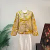 Chaqueta bordada en oro estilo chino ZhilieNew, nuevo modelo otoño 2026, cuello redondo, estilo nacional, top lujoso y elegante para mujer