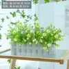 Adornos de Maceta de Flores Artificiales, Macetas de Valla, Juegos de Flores Artificiales, Decoraciones Festivas para Sala de Estar, Decoraciones de Interior, Arte Floral de Plástico