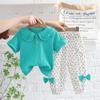 Traje de Manga Corta para Niñas y Niños Ropa de Verano para Bebé Shorts para Bebé Conjunto de Dos Piezas 1-2-3 Años Ropa para Niños Dropshipping
