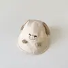 Chapéu de Bebê Qiunan Outono Inverno Novo Desenho Animado Fofo Meninos Meninas Quente À Prova de Vento Boné de Basebol de Bebê Chapéu de Balde