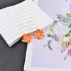 Pendientes Japoneses y Coreanos Elegantes Dulces de Flor Dopamina Escarchados Pendientes de Flor de Pétalo Multicapa para Vacaciones en la Costa para Mujeres